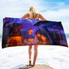Oversized Beach Towel Cartoon House Extra Large Big Pool Travel Soft Towel Blanket Sand Free Swim Pool Traveling on Vacation