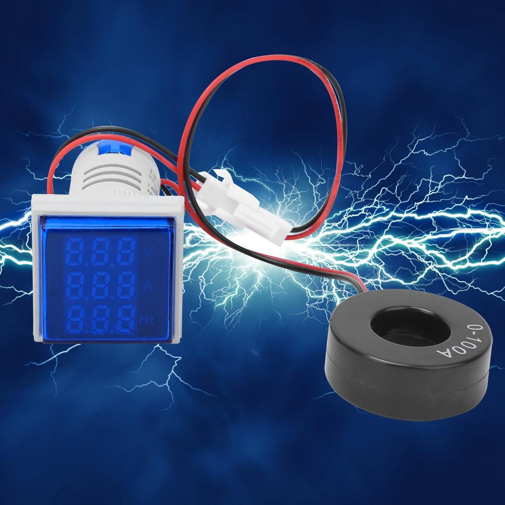 Multifunktions-Digitalmeter Quadratische 3-stellige Anzeige AC Spannung Strom Hertz Tester