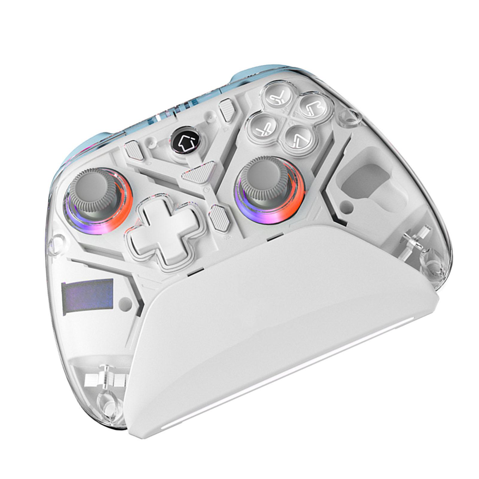 Wireless Gaming Controller RGB Light   3   Vibration Dual Hall Effect Computer Gamepad with Charging Dock for