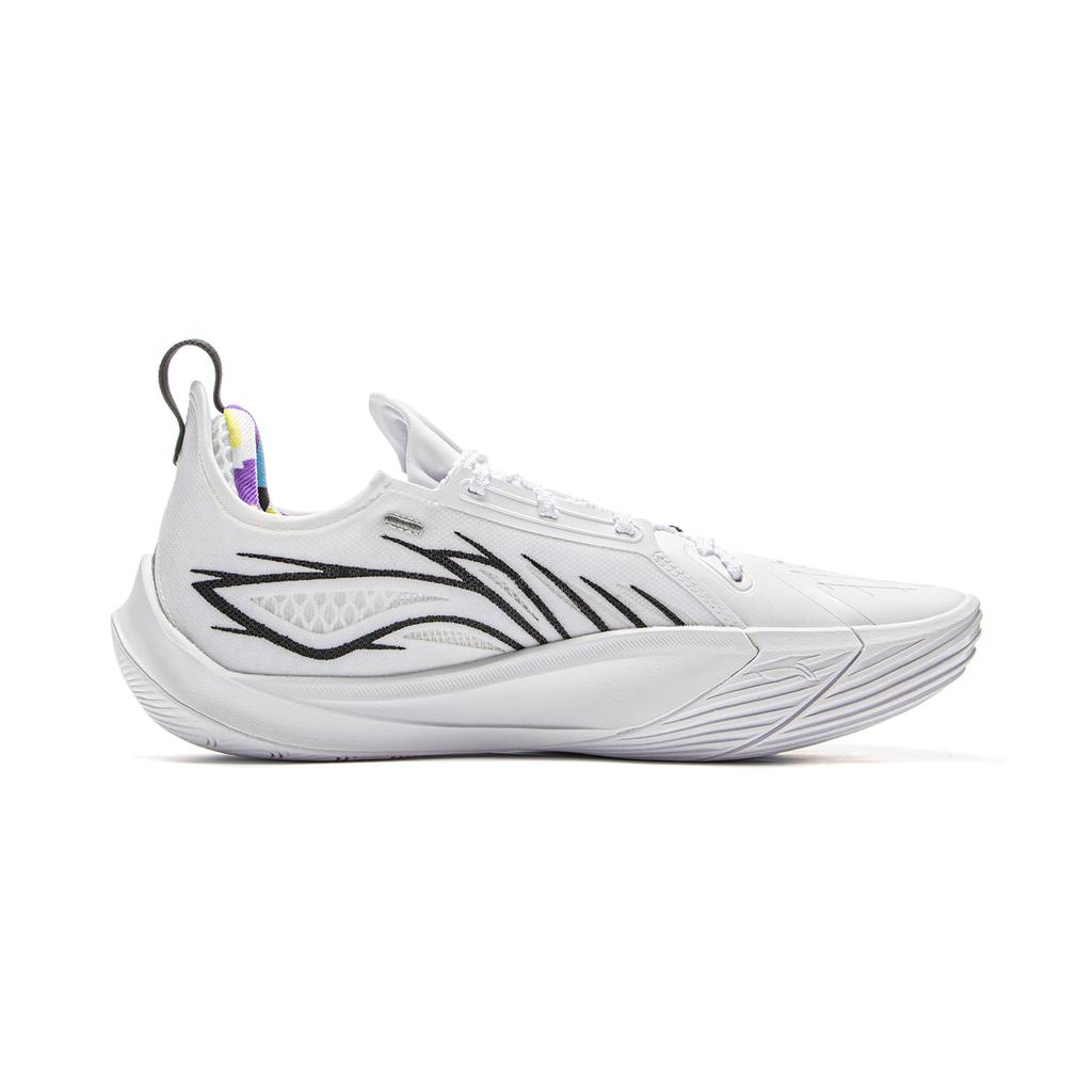 Li Ning Cushioning Slip Resistant Abrasion Resistant Low top Basketball Shoes Men's Standard White ABAV025-5