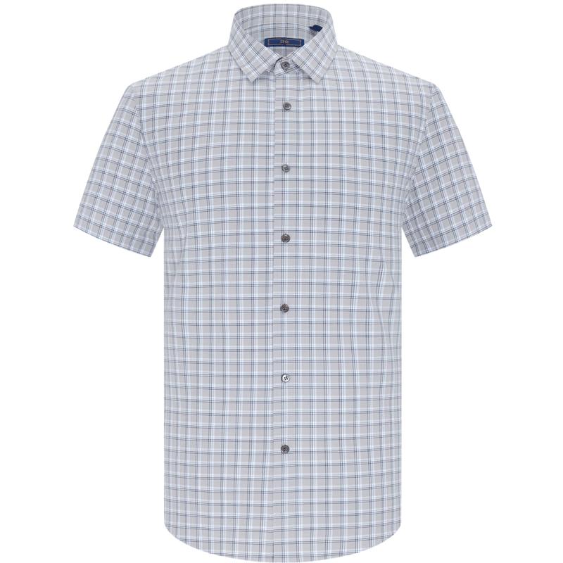 Men s Modal Blend Checkered Short-Sleeve Shirt XL