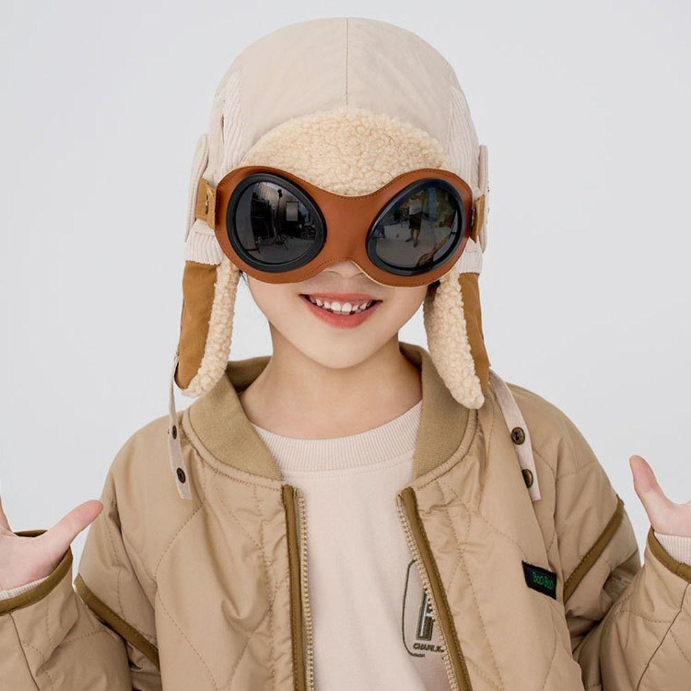 Warm Children's Plush Pilot Hat Soft Lei Feng Hat Autumn Kids Earflap Hat  Kids
