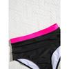 Vintage Black Patchwork Bikini Set 2025 Women Double Strap V Neck Push Up Pleate High Waist Swimsuit Beach Bathing Suit Swimwear