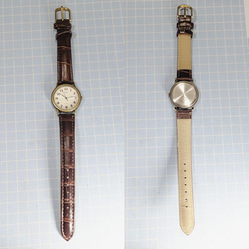 [USED] SEIKO ALBA Men's Battery Strap Replacement Working O-65