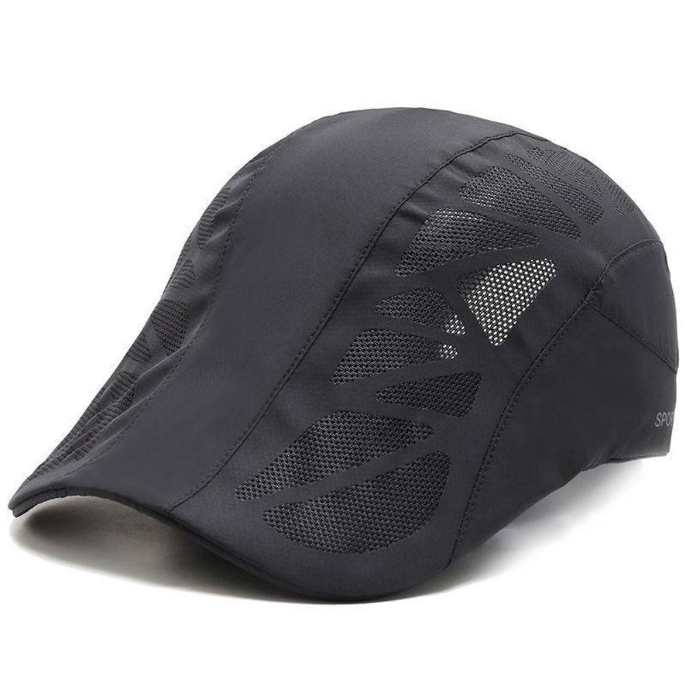 Quick-Drying Breathable Mesh Cap Letter Printed Baseball Cap Unisex Newsboy Cap Golf