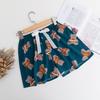 Women's Summer Cotton Silk Drapey Floral Shorts with Elastic Waist
