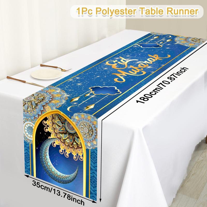 Ramadan Decor Tablecloth EID Mubarak Decor For Home 2025 Ramadan Kareem Islamic Muslim Party Eid Al Adha Gifts Happy Eid Al Fitr