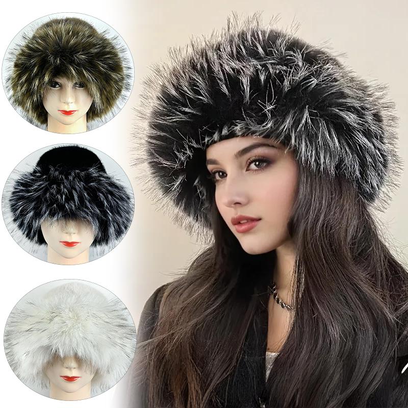 Pălărie Bucket de Iarnă Cadou Pălărie cu Bor Larg Articole de Acoperit Cap Elegante Pălării de Pluș Modă cu Apărătoare pentru Urechi Spălare Manuală Multicolor