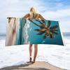 1PC Beach Towel Coconut Tree for Family Friends Gifts Towel Quick-Dry Beach Towel For Yoga Tourism Beach GYM Camping Swimming