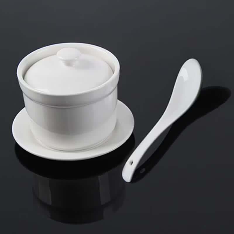 ZLIII 4-inch Ceramic Individual Double Boiler Stew Pot