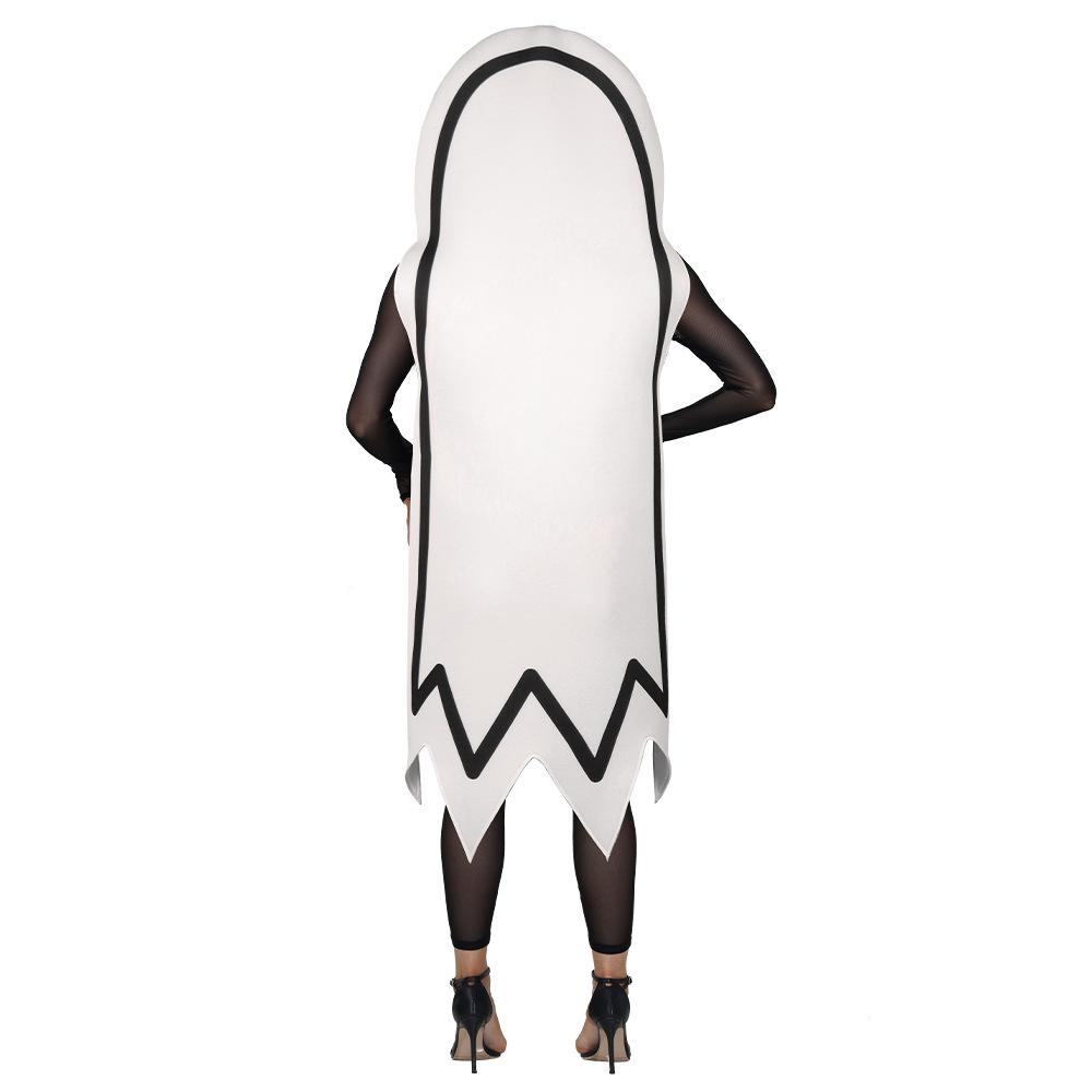 New Halloween Ghost Costume Spooky Funny Print Outfit for Adult Kids Stage Performance