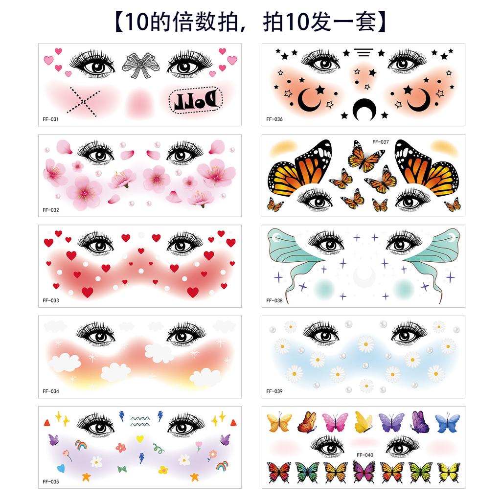 Waterproof Tattoo Stickers, Sweet Spice Girl Blush Face Stickers, Party Makeup, Holiday Prom Tattoo Stickers
