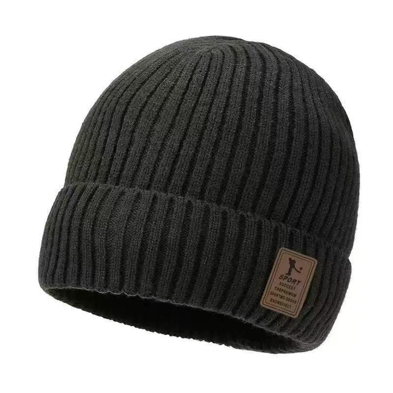 Outdoor Ski Hat Winter Thick Beanie Hat With Fleece Lined For Men Women Winter Solid Knitted Wool Skull Cap For Outdoor Use
