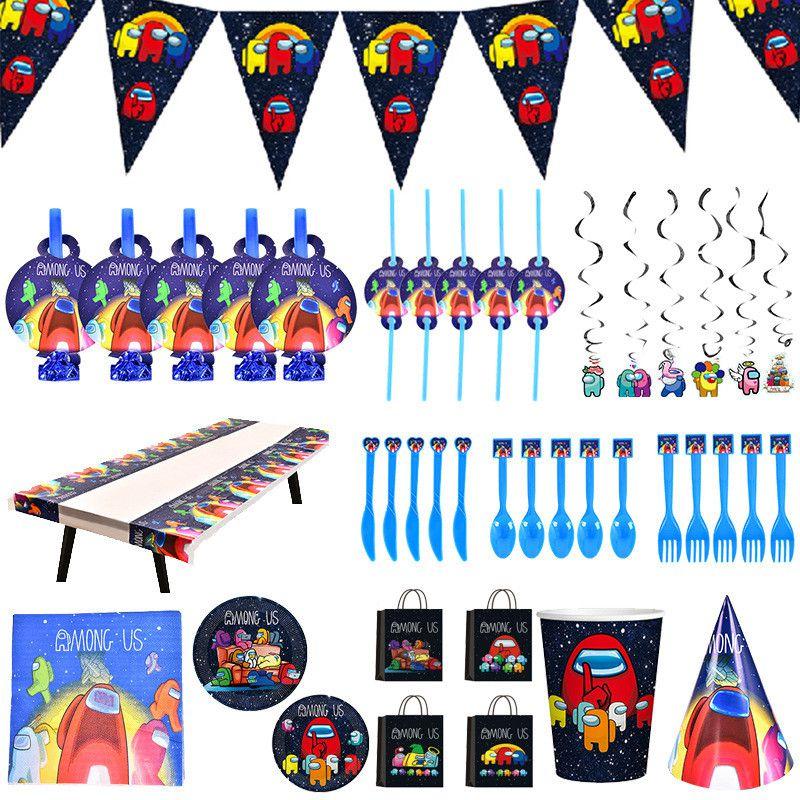 Birthday Party Theme Supplies Decoration Kids Plate Tablecloth Banner