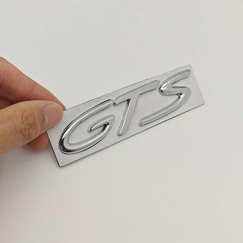 1pc 3D Metal GTS Emblem Decal Side Fender Rear Trunk Badge Sicker for Panamera Taycan Mayenne 911 718