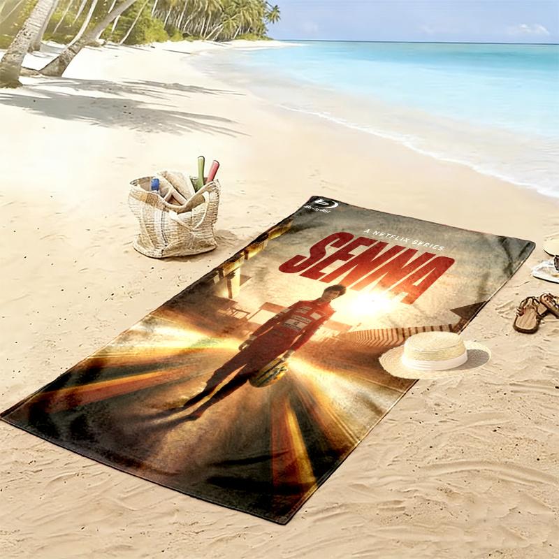 Ayrton Senna Towel, Large Soft Quick Dry Towel for Beach Camping Swimming