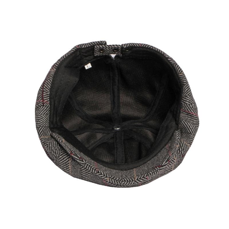 Retro Berets British Style Newsboy Cap Men Women Ascot Cap Male Vintage Octagonal Herringbone Flat Caps