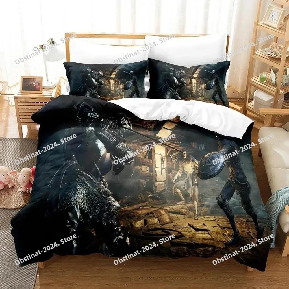 3D Game Dark Souls Comforter Bedding Set Printed Bed Set Duvet Cover Sheet Pillowcase Bed Soft Quilt Cover Full Queen King Size