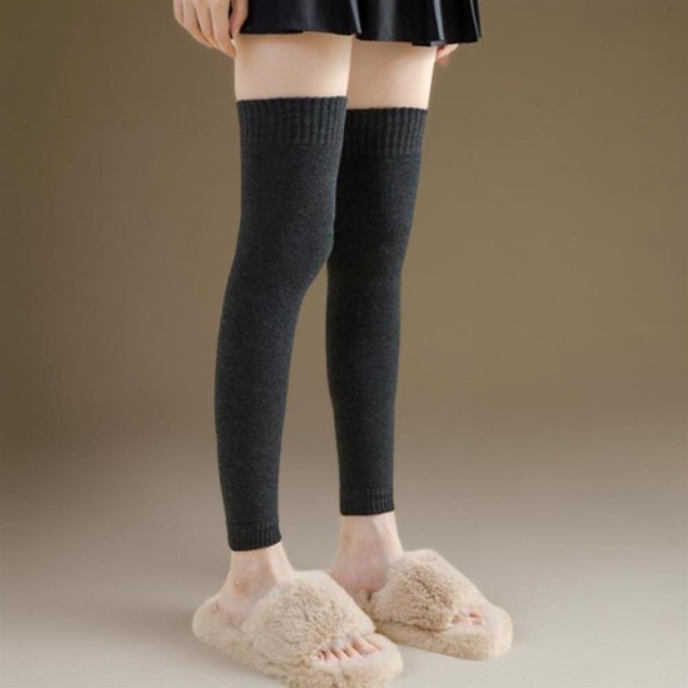 New Arrivals Open Run Women Knit Leg Warmer Solid Long