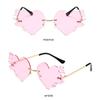 UV400 Protection Flame Love Sun Glasses Rimless Party Favor Eyewear  for Women & Men