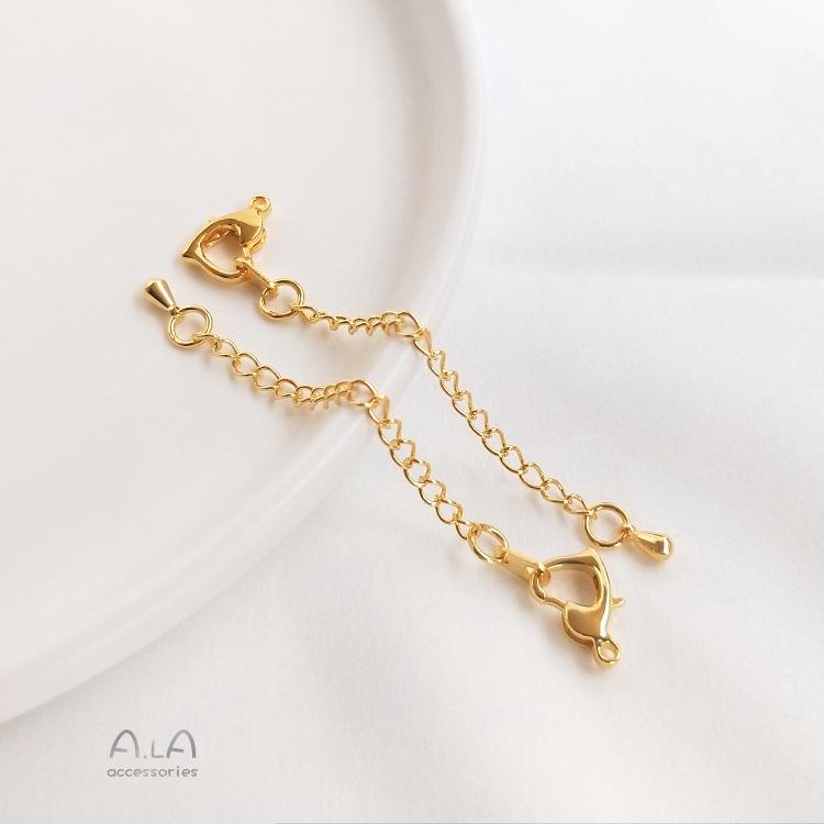 18K Gold Chain Extension: Color-Preserving Bracelet/Necklace In White, Rose, or Real Gold - DIY Jewelry Accessory