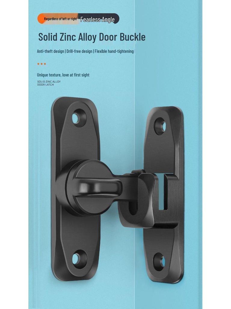 90° Zámek na posuvné dveře (stodolové dveře): Západka bez vrtání, Spona na posuvné dveře, Bezpečnostní šroub