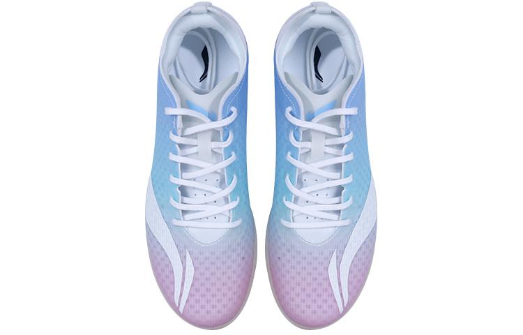 Li Ning Turf Low Top Soccer Shoes White Purple Kids' ASTR020-1