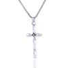 Trendy Titanium Steel Spiral Cross Pendant Necklace - Cold Style, Versatile Hip Hop European and American Twist Design