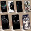 Black Cat Staring Eyes For OPPO A9 A5 A53 2020 A52 A72 A96 A76 A16 A54 A74 A94 A58 A78 A98 A15 A79 A17 A57 A77 Case