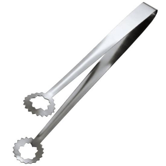 

Stainless steel long top plate tongs total length 300