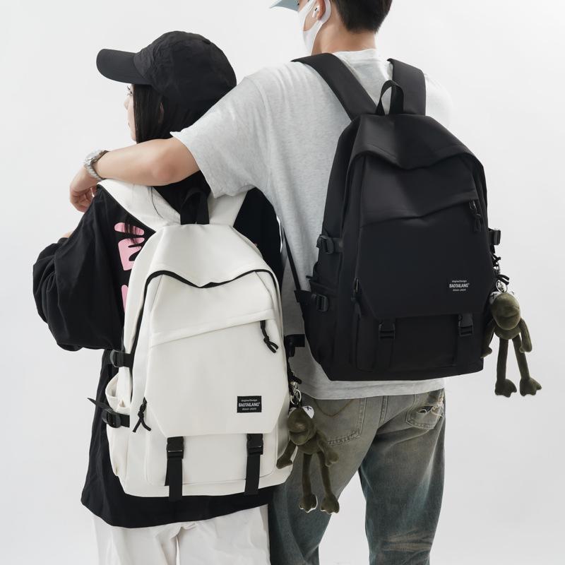 Men's Simple and Versatile Large Capacity Computer Travel Backpack for Women Junior High School High School College School School Bag for Men