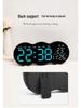LED Digital Living Room Wall Clock with Multifunctional Alarm, Temperature Display, and Remote Control