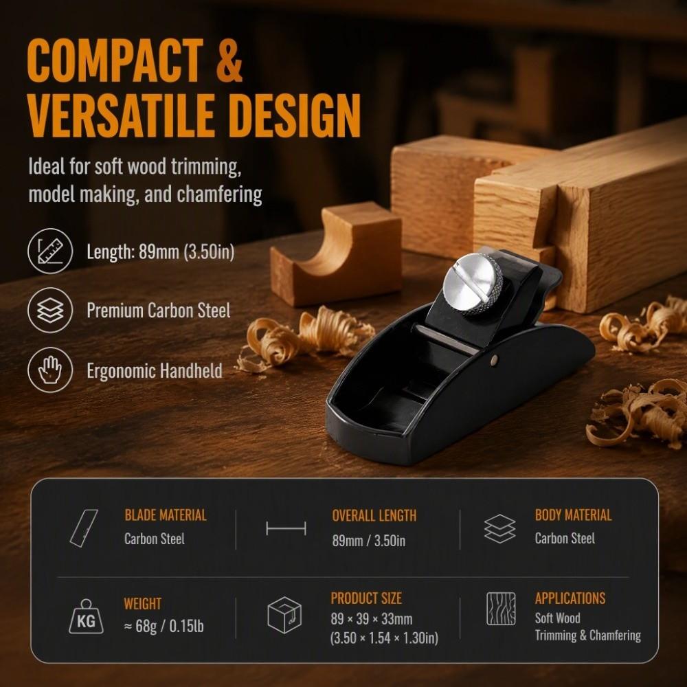 Compact Size Mini Wood Planer Incisive Blade Woodworking Hand Planer Hand Planer DIY Projects