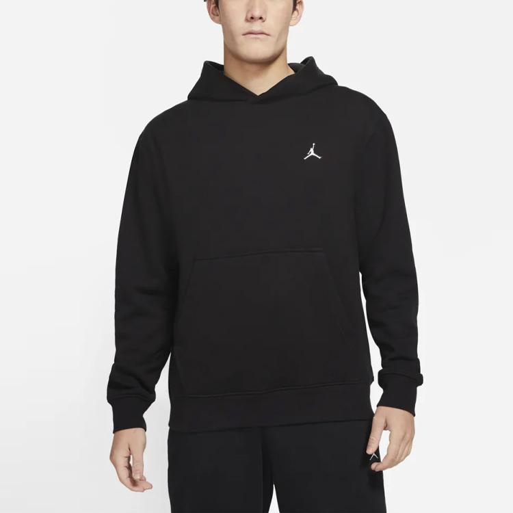 Jordan Essentials Logo Fleece Hoodie Men Tops Black DA9819-010
