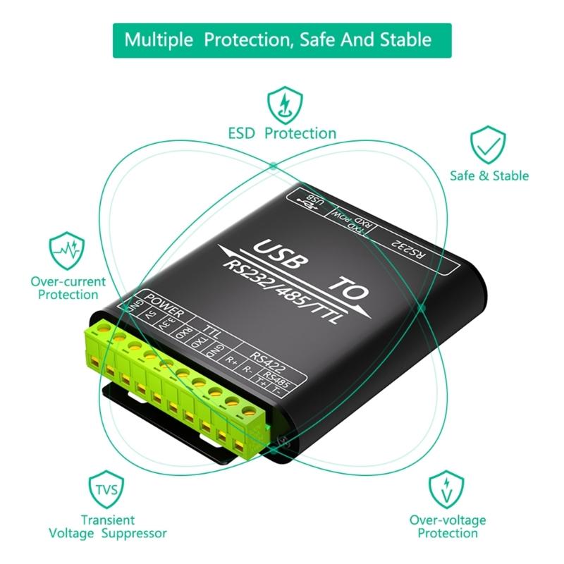 Industrial USB To Serial Converter Supports USB To RS232 422 232 Multiple Devices Applicable for Industrial