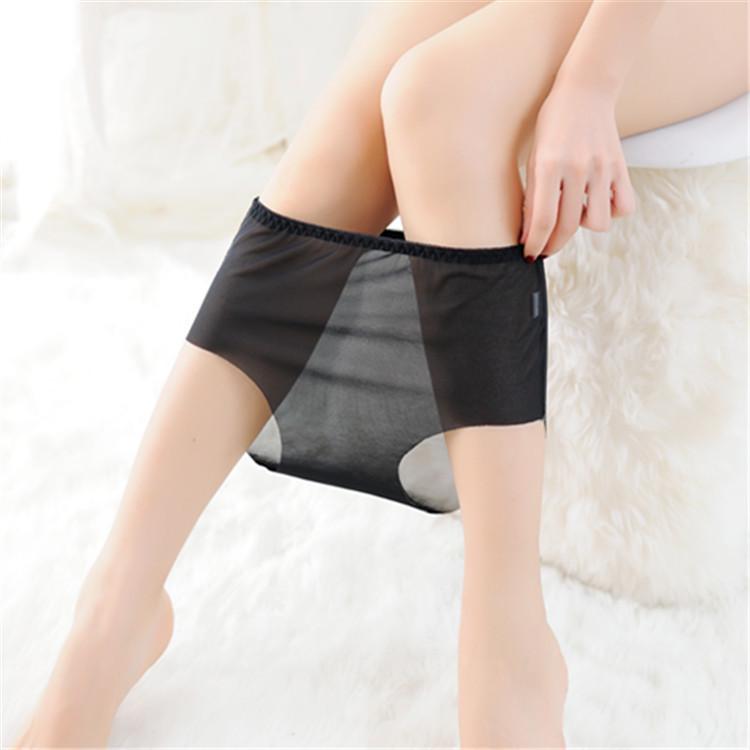 

Прозорі суцільні безшовні сексуальні жіночі трусики, дихаючі труси з низькою посадкою M чорний