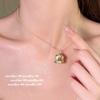 Lace Honeycomb Star Glow Gemstone Earrings Vintage Plated 18K Gold, Curved Brushed, Bell Zircon Necklace Ring