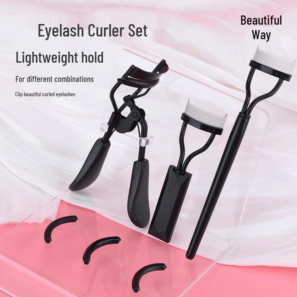 

Stainless Steel Eyelash Curler with Comb - Natural Curling Tool for Beginners