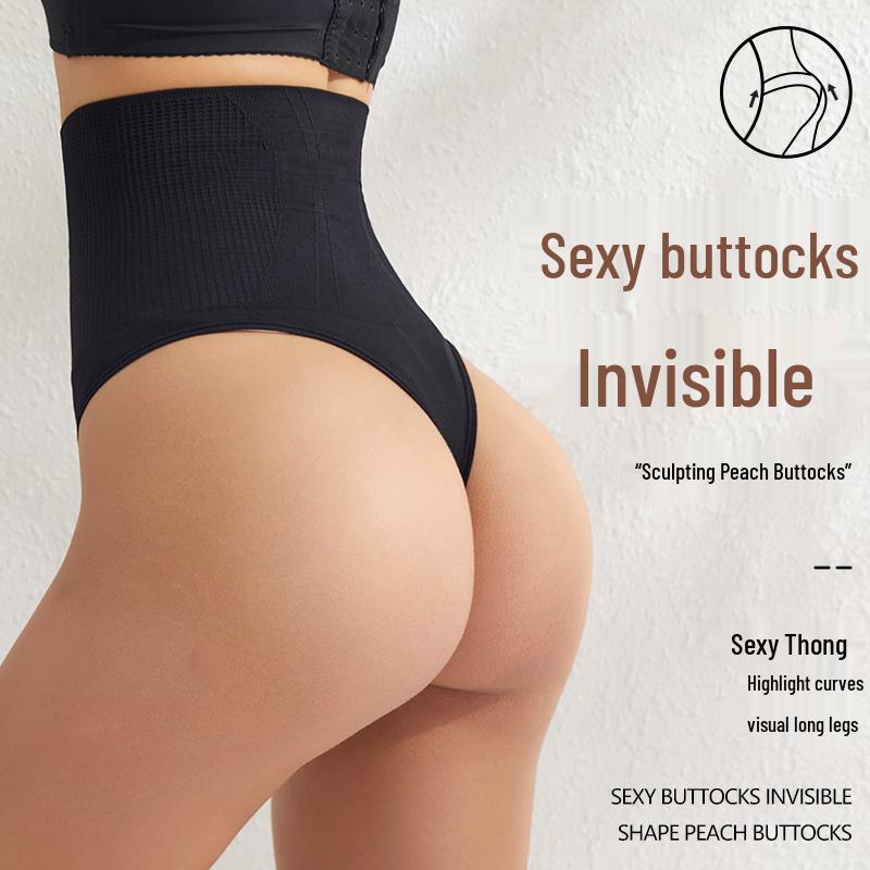 Dámské stahovací kalhotky tanga s vysokým pasem a kontrolou bříška - Plus Size, Sexy zvednutí boků