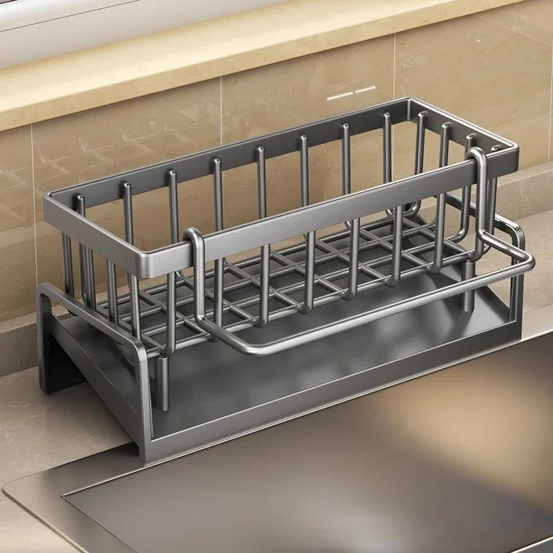 Sink Caddy Sponge Holder Sink Basket Brush Holder Dish Cloth Hanger Soap Rack Sink Stopper Holder Sponge Holder For Kitchen Sink