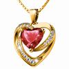 Gold-plated Necklace with Cubic Zirconia - 925 Silver, 24K Gold Plated - Gift for Name Day, Birthday, Anniversary - Siam