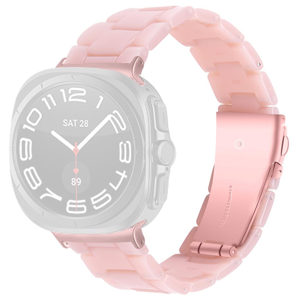 For Samsung Galaxy Watch Ultra 47mm Waterproof Resin Acrylic Watch Strap Buckle Design Wrist Band