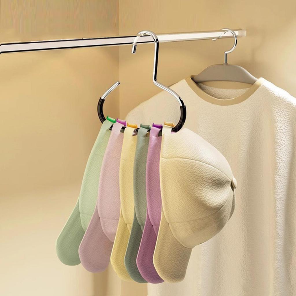 5pcs Baseball Cap Hat Rack Organizer Stainless Steel Hat Hanger Hanging Cap Holder Non-Slip Wall Mount Hook Organizer for Caps