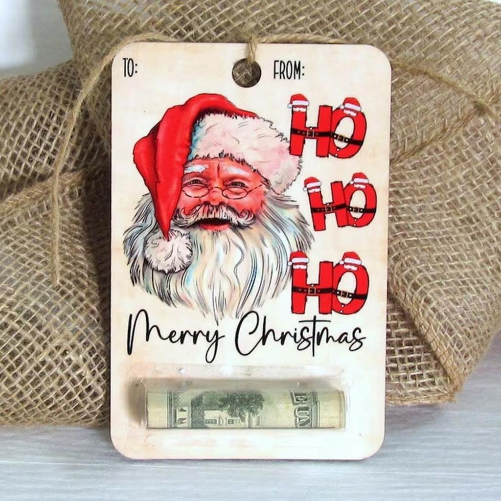 Durable Christmas Money Clip Holder Unique Christmas Wallet Cash Pendant Festive Charm Decorations for Gift Giving