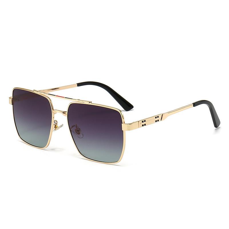 Men Stylish Metal Sunglasses Summer Sun Outdoor Uv Protection Driving Fishing