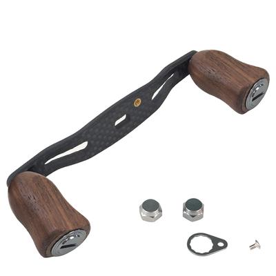 VISPREA Carbon Reel Parts, Baitcasting Reel Handle with Carbon Crank, 85mm, for Shimano, Daiwa, and Abu Garcia, Replacement Parts for YU218, 85mm