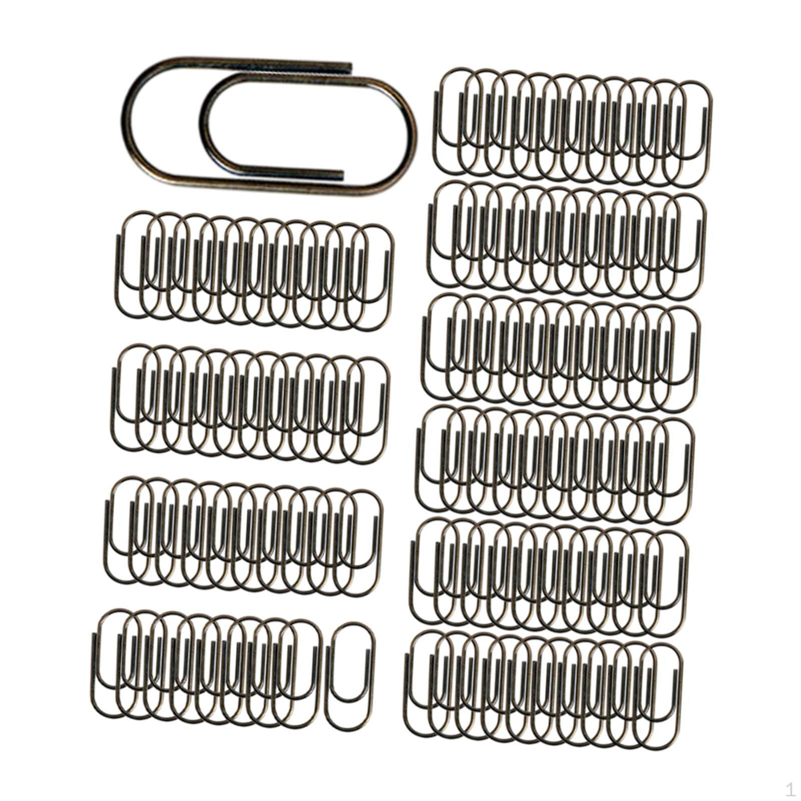 

100 шт. скрепок для бумаги для использования в классе и дома, офисные принадлежности Black