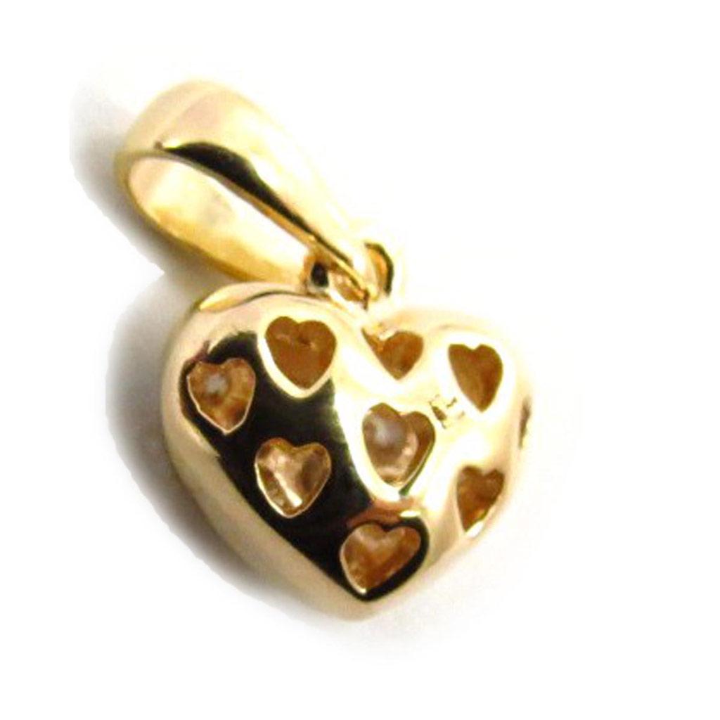 Les Trésors De Lily [G1702] - Gold Plated Pendant 'Sissi' (heart)