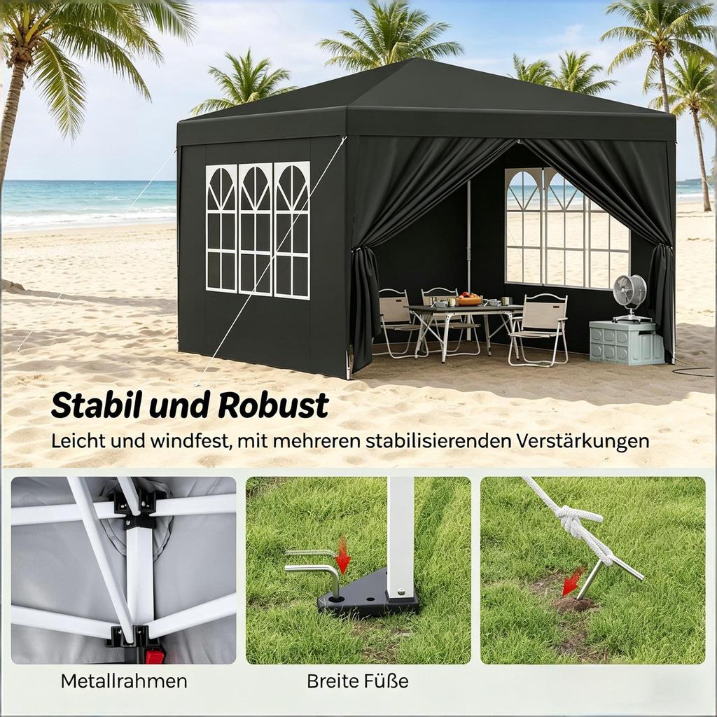 Spacious Garden Gazebo, Garden Gazebo, Outdoor Roof Protection, for Patio, Wedding, Catering & Events (only with Gazebo)
