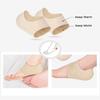 1Pair Silicone Heel Protector Gel Stockings Heel Spur Pads for Plantar Fasciitis Relief Shock Absorbing Insoles for Feet